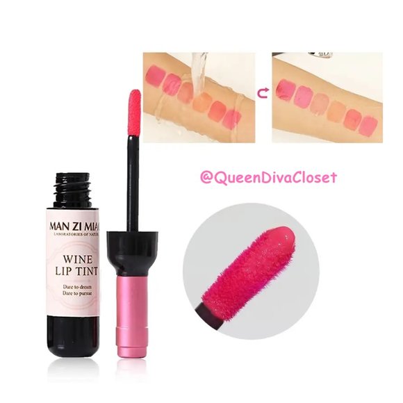 6 Wine Bottle Liquid Lipstick Set Matte & Velvet Finish Waterproof Lip Glosses - Picture 7 of 8